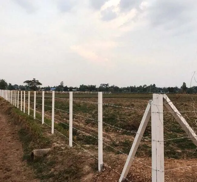 ชุดล้อมเสารั้วลวดหนาม 7 ชั้น