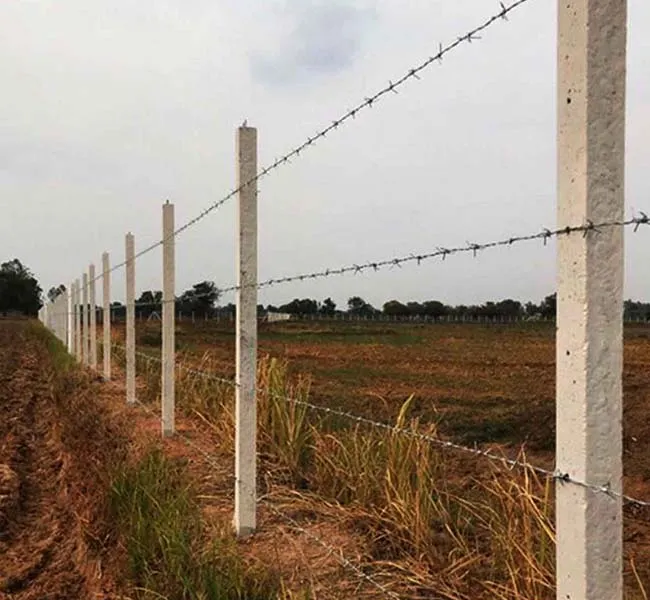 ชุดล้อมเสารั้วลวดหนาม 7 ชั้น