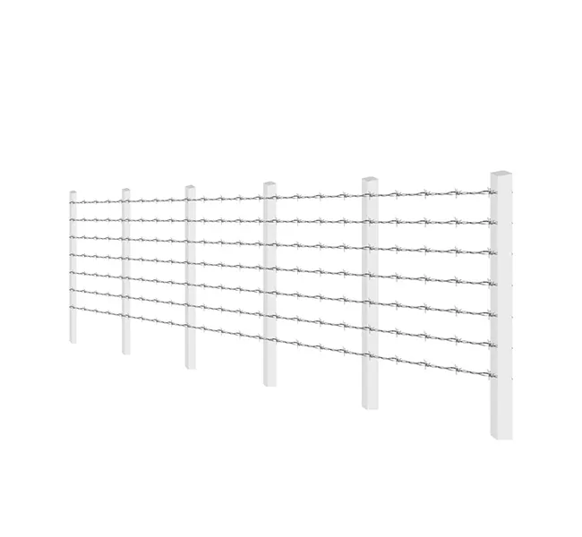 ชุดล้อมเสารั้วลวดหนาม 7 ชั้น